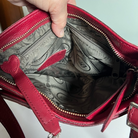 Brighton Leather Purse Bag Medallion.  Front opens up and has a magnetic closure - Picture 9 of 12